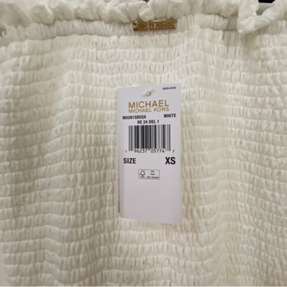 Michael Kors white eyelet paisley maxi dress XS - Picture 6 of 7